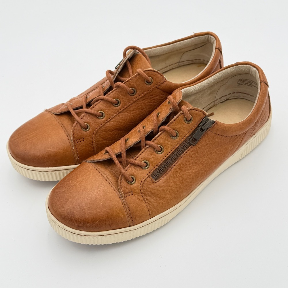 BORN Shoes‎ Women's 11 Zip Lace Up Casual Sneakers Brown